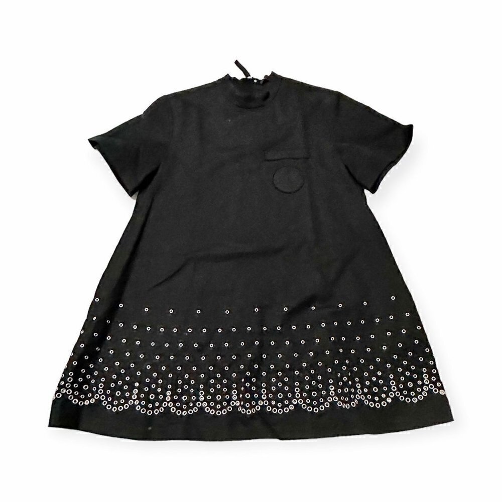Alexander Wang Black Mini Dress with Studs, Size 10 - Picture 4 of 13